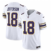 Men & Women & Youth Minnesota Vikings #18 Justin Jefferson White 2023 F.U.S.E. Vapor Untouchable Stitched Jersey,baseball caps,new era cap wholesale,wholesale hats